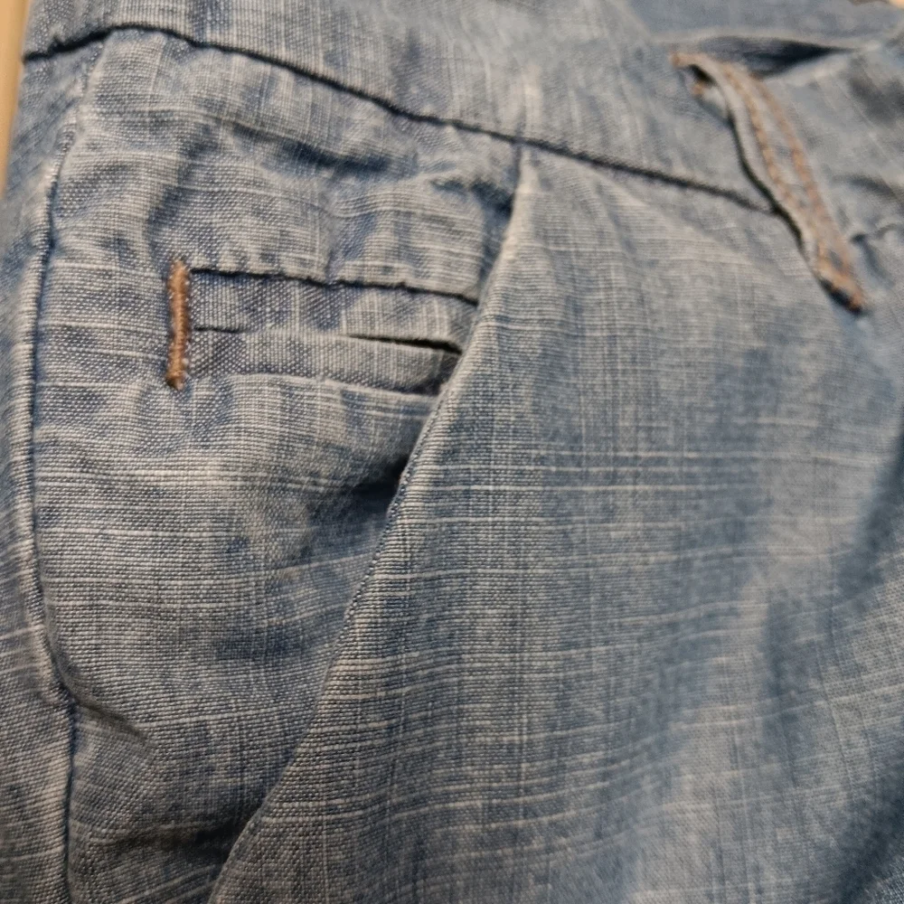 Calvin Klein Light Blue Low Rise Brazil Cut Wide Leg Jean Trousers Size 30/12